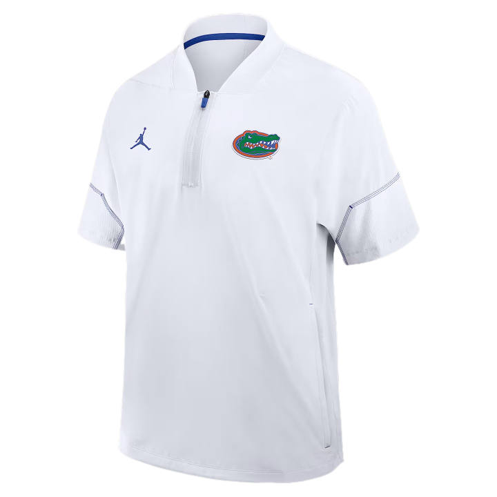 Jordan Jordan T Shirts Men's White/Royal Blue Stand Collar Moderate