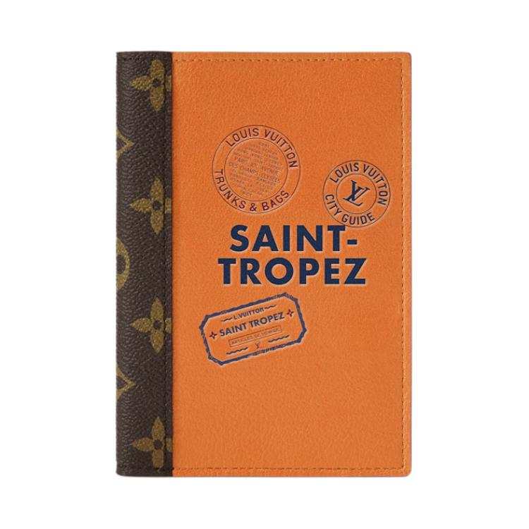 LOUIS VUITTON Cow Leather Passport Holder Women's Orange