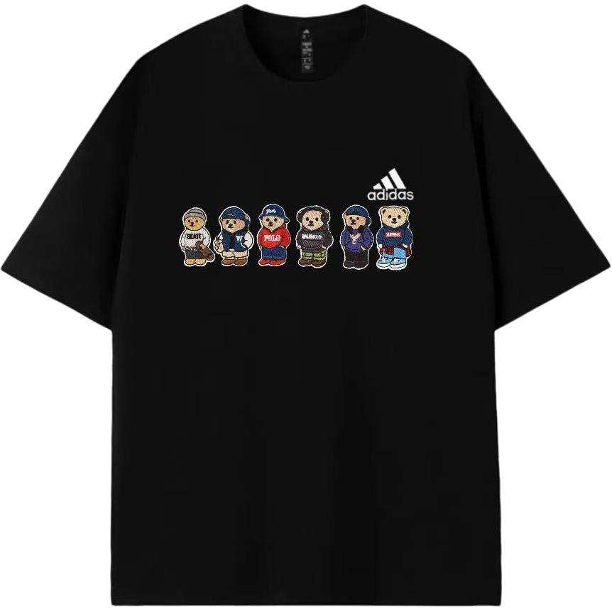 Adidas Adidas MUST HAVES T Shirts Unisex Black Crew Neck Moderate Straight Fit