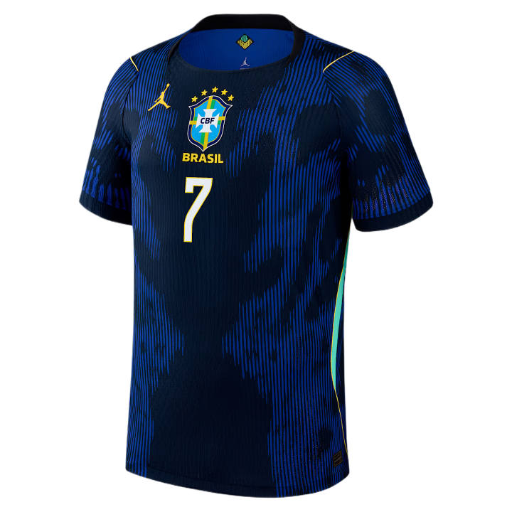 Nike Nike Brazil National Team Soccer Jerseys Men's Blue Crew Neck Moderate