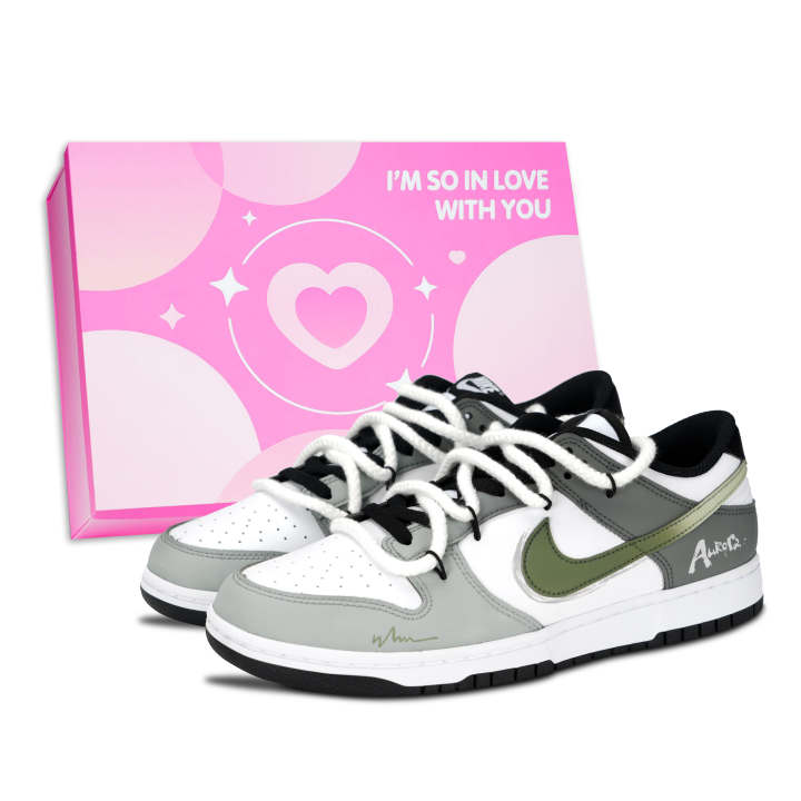 Nike Nike Dunk Skateboard Shoes Unisex Low Top Gray/Green