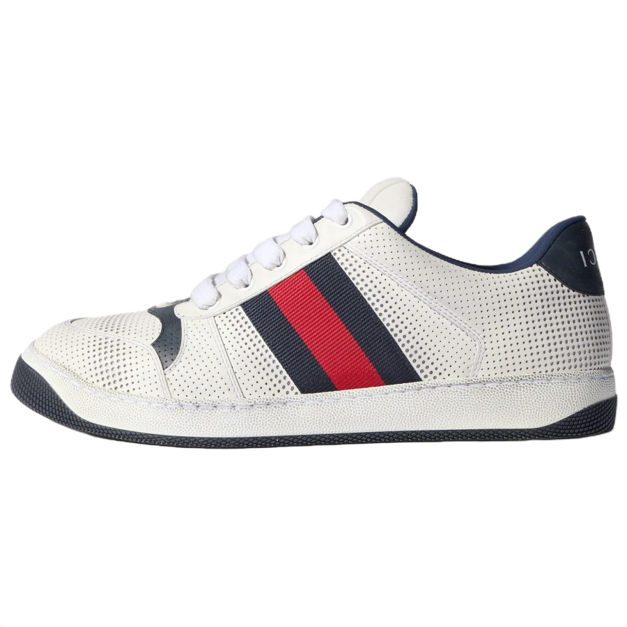 GUCCI Screener Skateboard Shoes Men's Low Top White