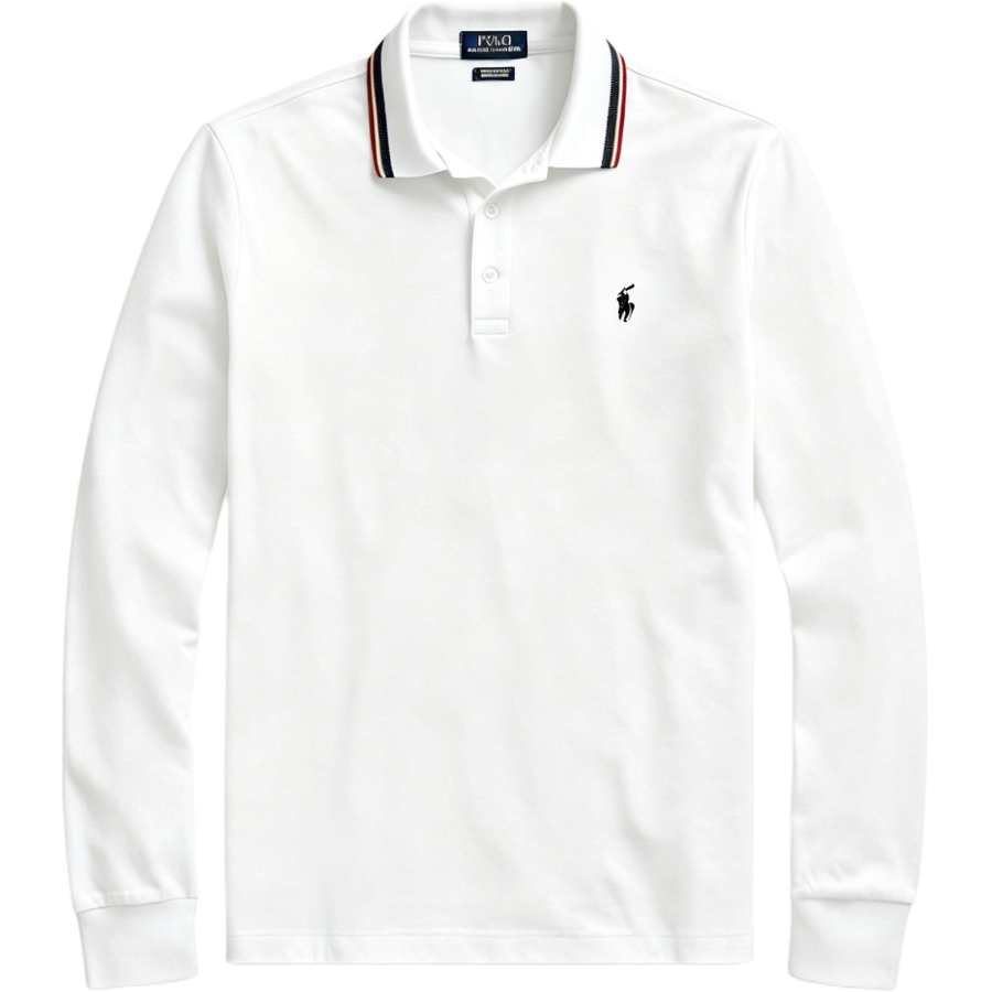 Polo Ralph Lauren Polo Shirts Men's White Polo Collar Moderate Straight Fit