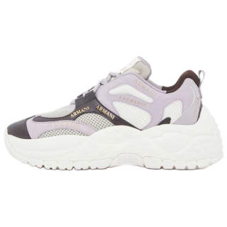 ARMANI EXCHANGE Casual Shoes Women's Low Top Ecru & Gray Purple