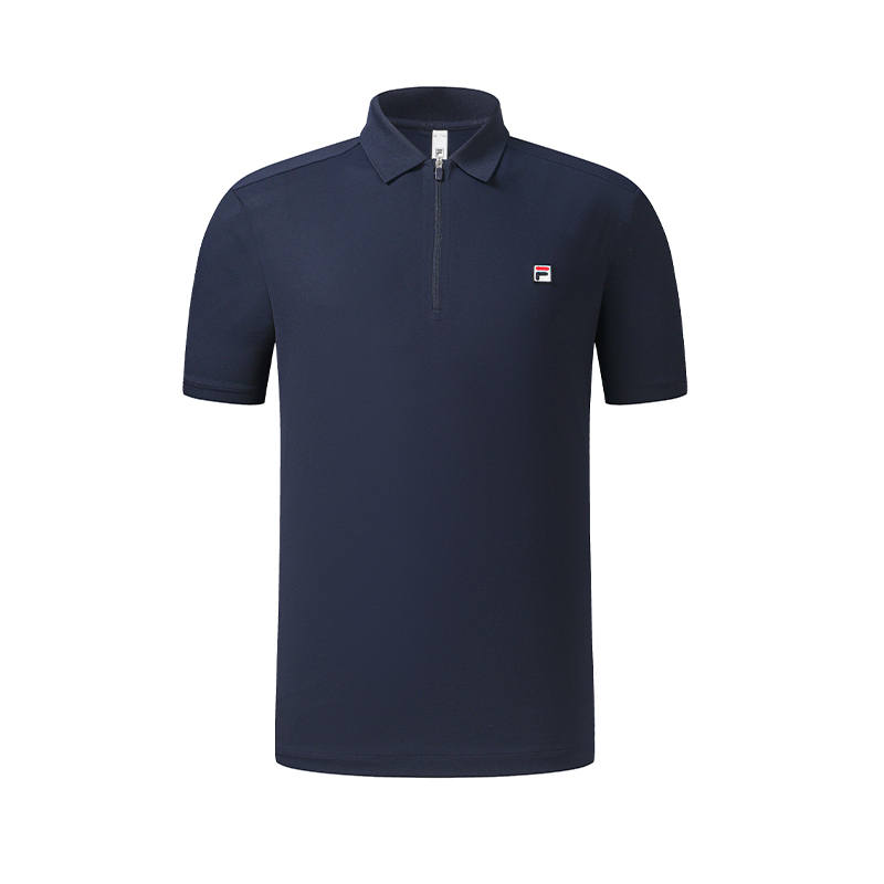 FILA Tennis Polo Shirts Men's Smoke Blue Polo Collar Moderate Other