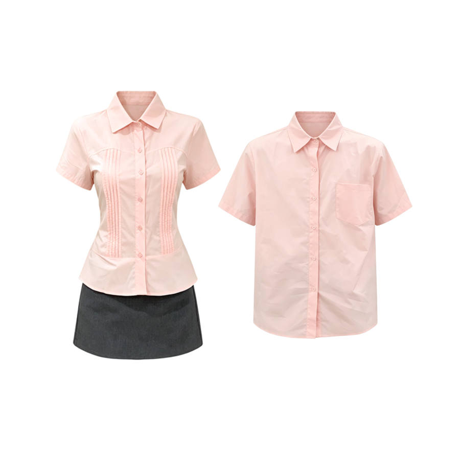 TUSHIFEI Couple Sets Women's Polo Collar Moderate Short Skirt