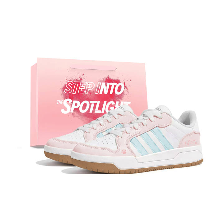 Adidas Adidas ENTRAP Skateboard Shoes Unisex Low Top Pink/Blue/White