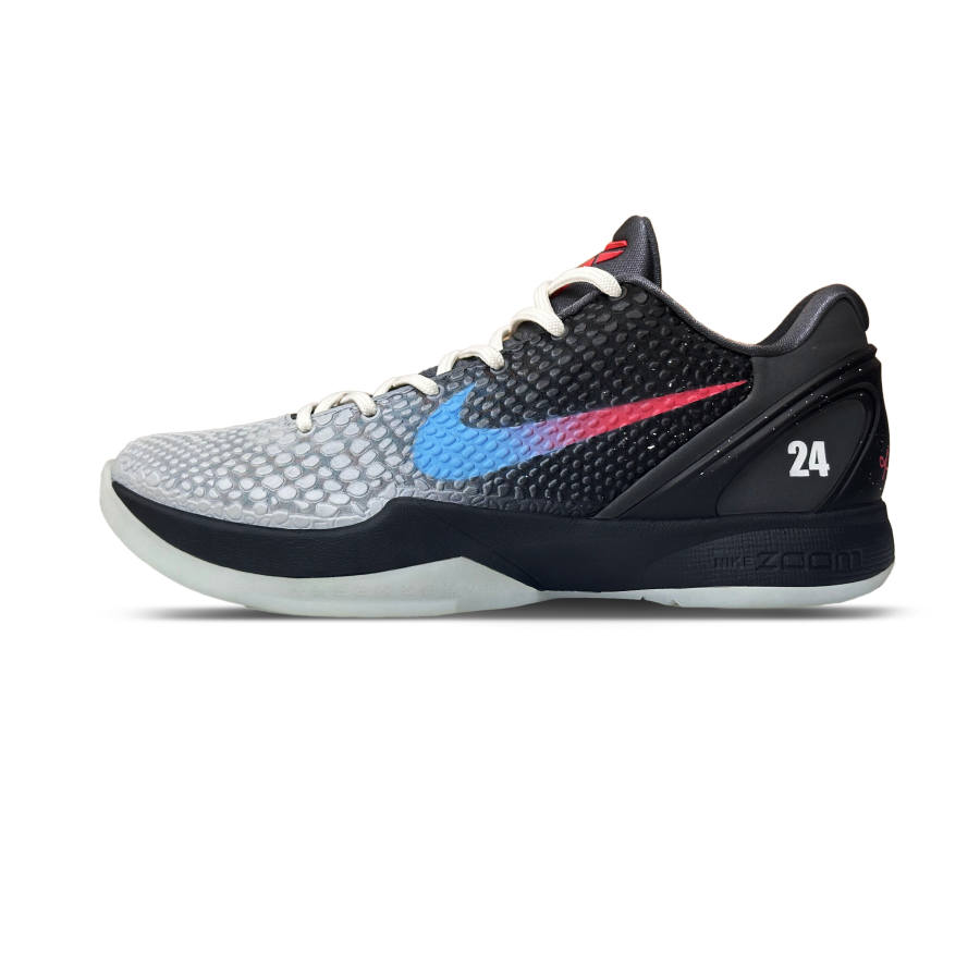 Nike Nike Zoom Kobe 6 All Star Glasses Free 3D Cushioning Slip Resistant Low top Basketball Shoes Men's Black Silver