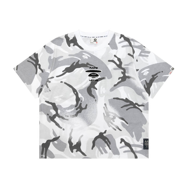 Aape T Shirts Men's White WHZ Crew Neck Moderate