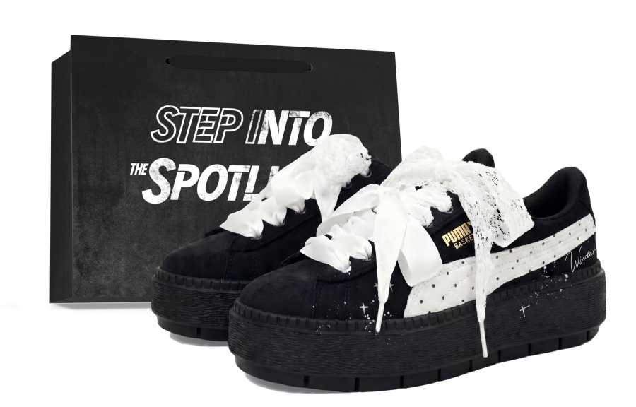 PUMA Platform Trace Skateboard Shoes Women's Low Top White