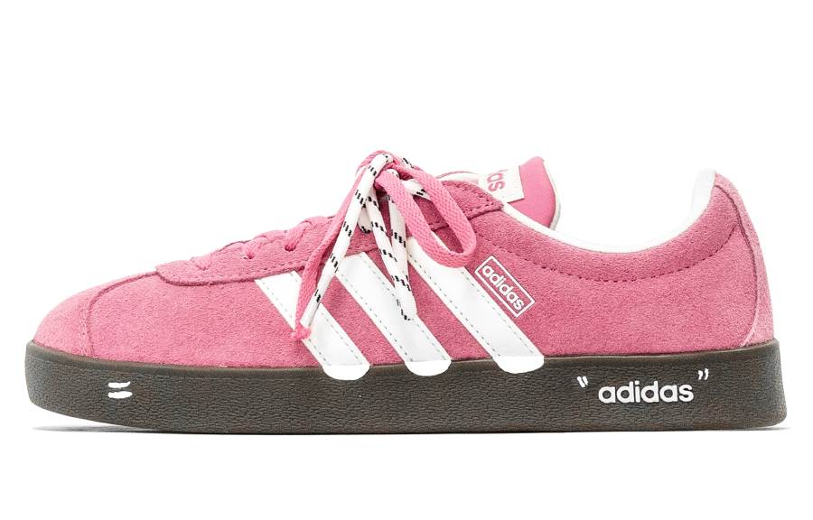 Adidas Adidas VL COURT 2.0 Skateboard Shoes Unisex Low Top Pink/White