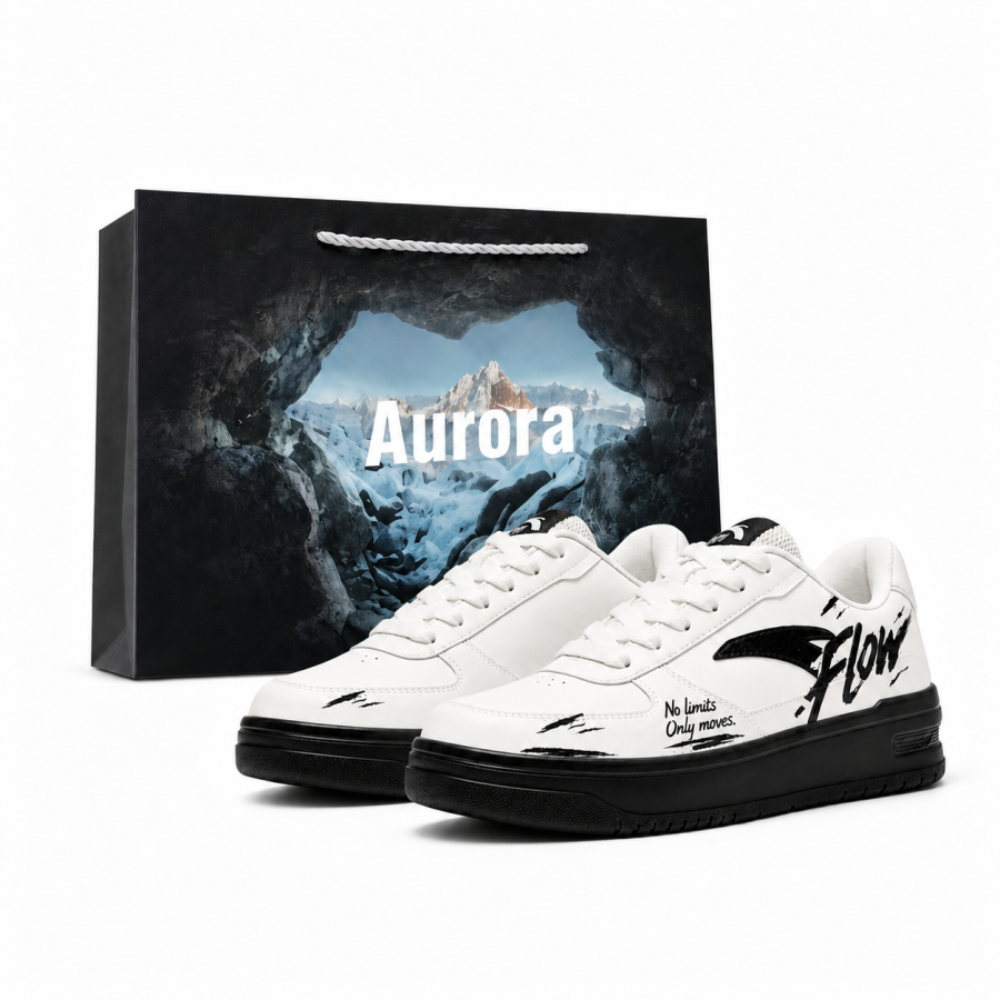 ANTA Light Course V2 Skateboard Shoes Men's Low Top Black/White