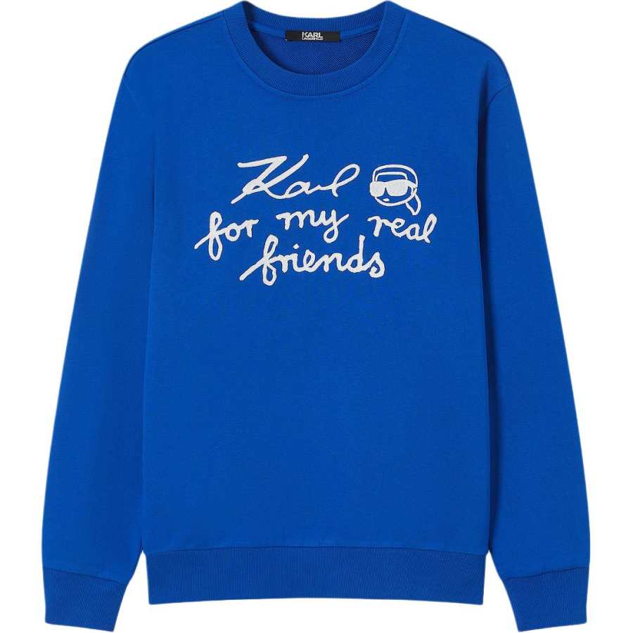 KARL LAGERFELD / Karl Lagerfeld Jeans Sweatshirts Men's Blue Crew Neck Moderate Other