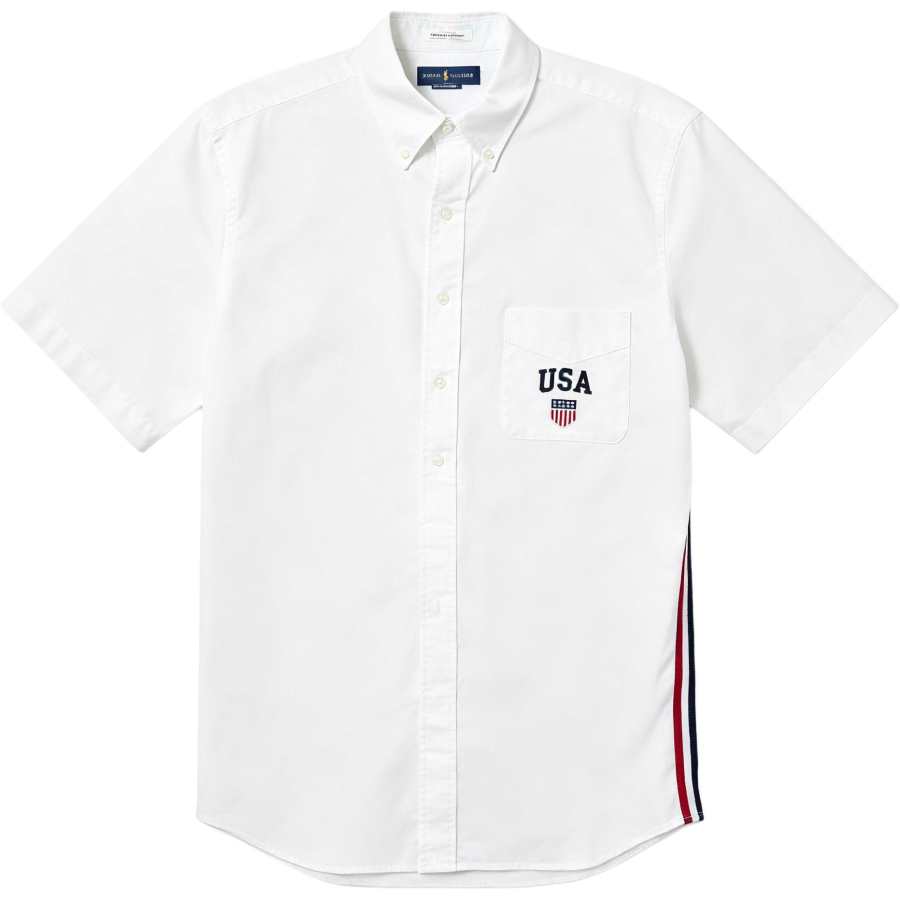 Polo Ralph Lauren Shirts Men's White Lapel Moderate