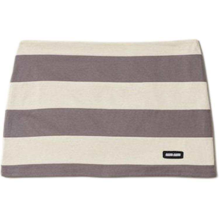 MIU MIU Casual Short Skirts Women's Gray White Moderate Short Skirt