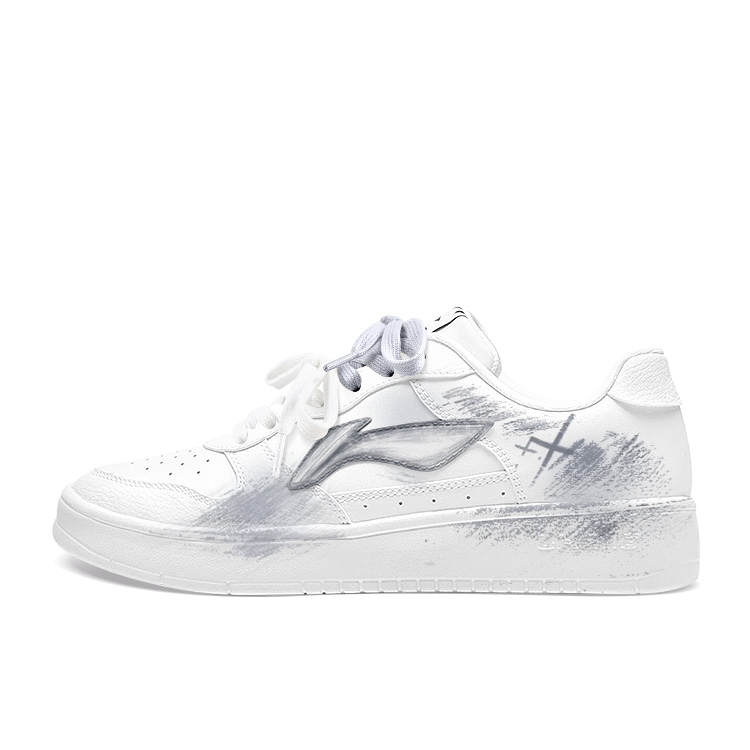Li-Ning Li Ning Floating Boat Skateboard Shoes Men's Low Top White Gray