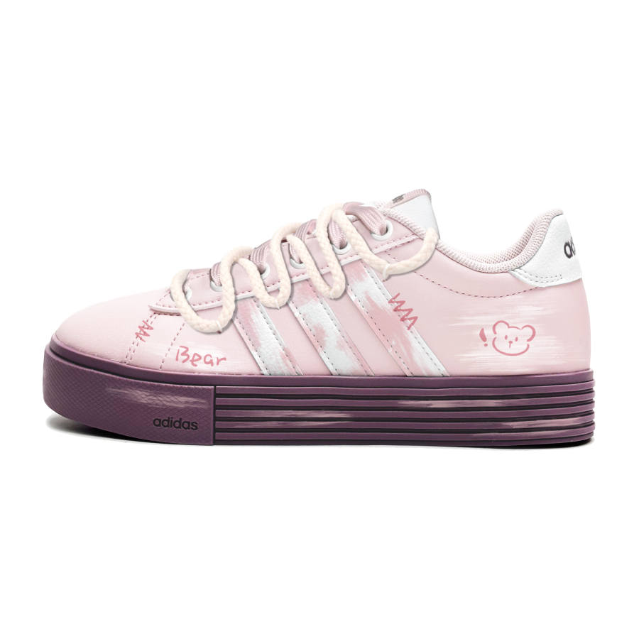 Adidas Adidas Daily 4.0 Skateboard Shoes Unisex Low Top Pink & White Purple Gradient