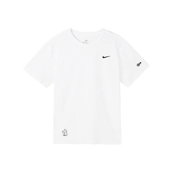 Nike Nike Sportswear T Shirts Unisex White Crew Neck Thin Straight Fit