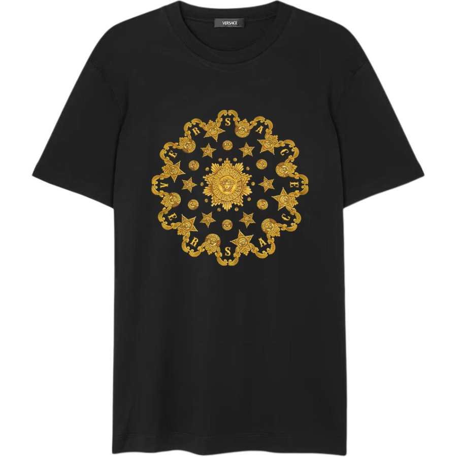 VERSACE VERSACE T Shirts Men's Black Crew Neck
