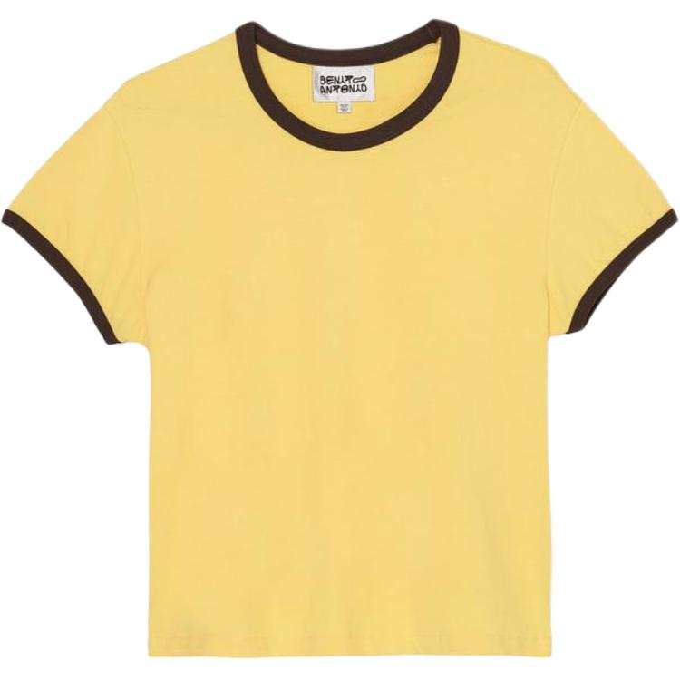 ZARA Bad Bunny T Shirts Men's Yellow Crew Neck