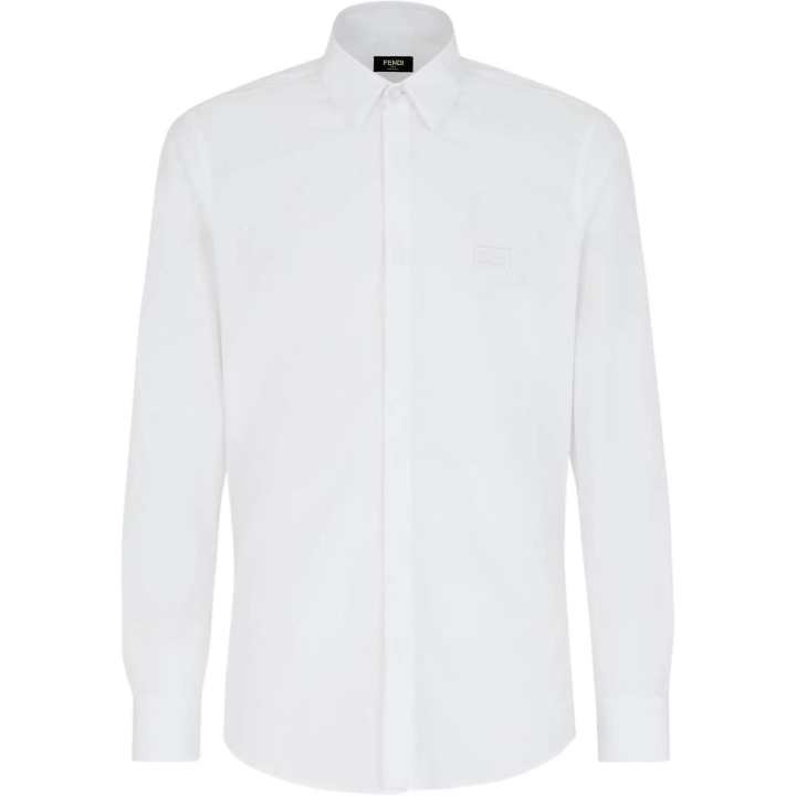 FENDI FENDI Shirts Men's White Lapel Moderate Other