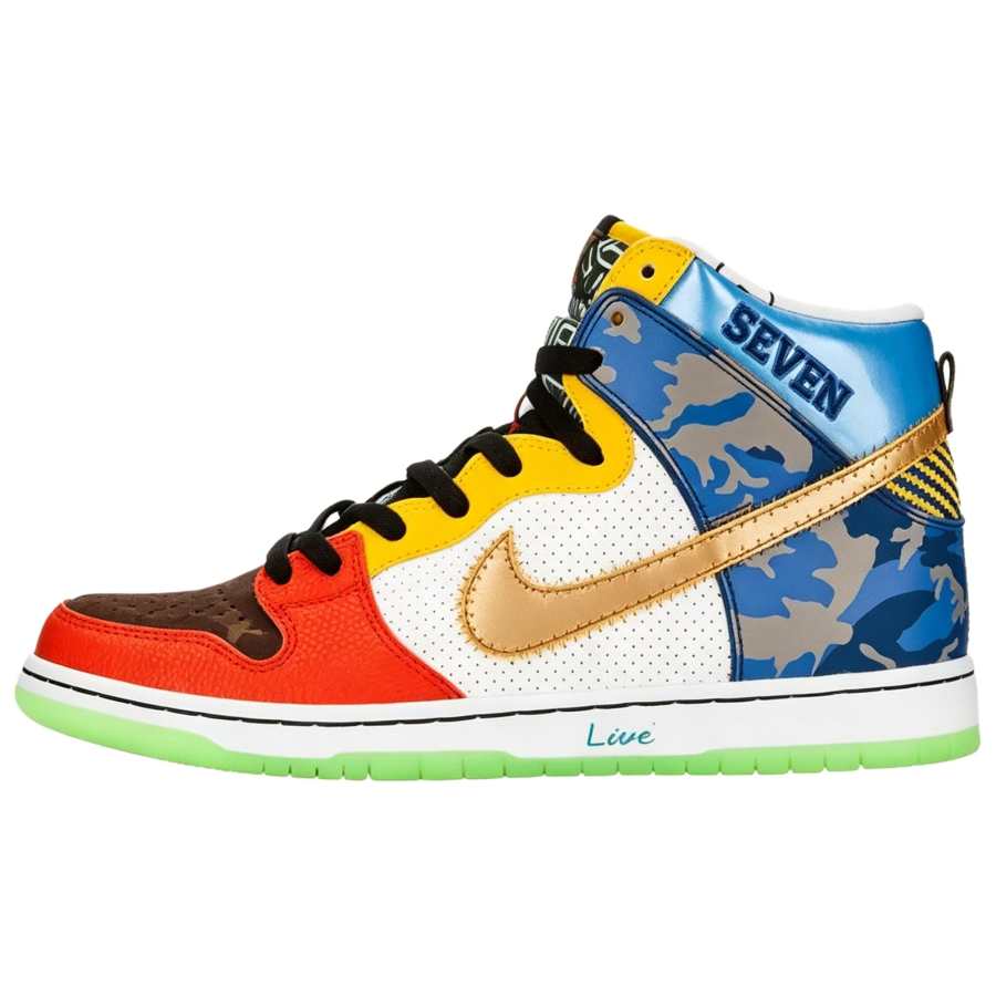 Nike Nike Dunk Skateboard Shoes Men's High Top White/Yellow/Green/Red/Gold/Blue