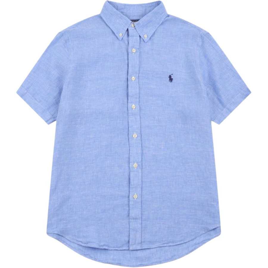 Polo Ralph Lauren Shirts Men's Blue Lapel Moderate Straight Fit