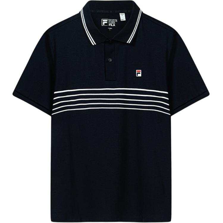 FILA Polo Shirts Men's Enlightenment Blue DB Polo Collar Moderate Straight Fit
