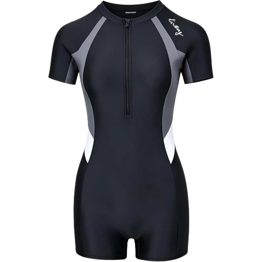 Li-Ning Li Ning Swim Collection One Piece Swimsuits Women's Black Moderate Square Leg One Piece Swimsuit