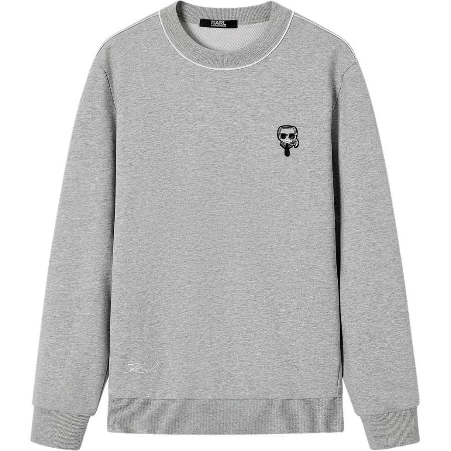 KARL LAGERFELD / Karl Lagerfeld Jeans Sweatshirts Men's Gray Crew Neck Moderate Other