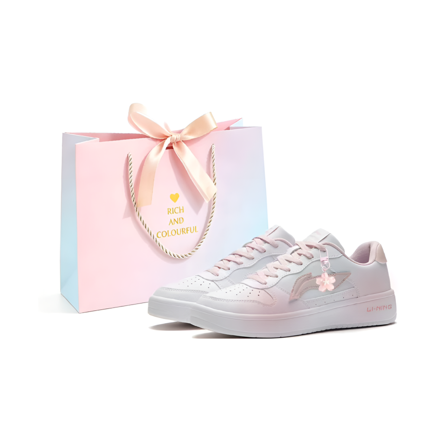 Li-Ning Li Ning Floating Boat Skateboard Shoes Women's Low Top Pink