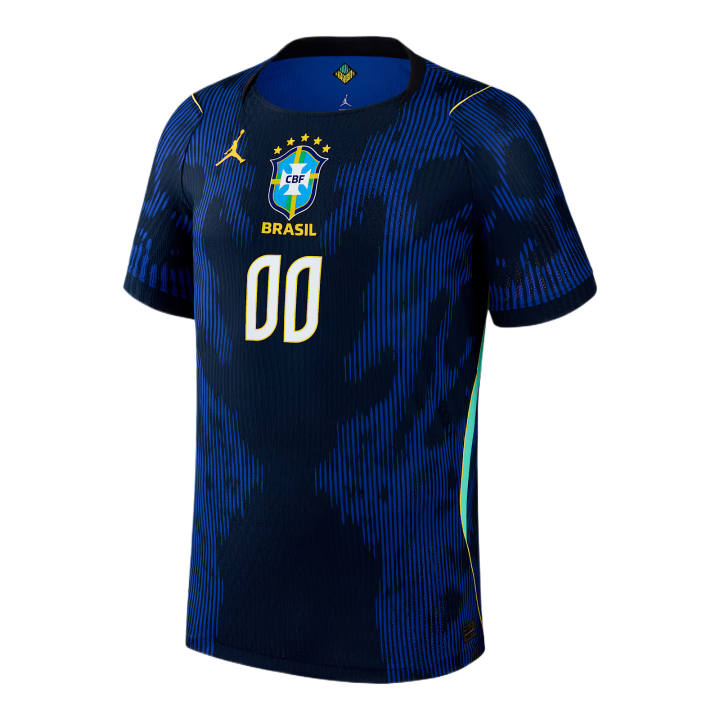 Nike Nike Brazil National Team Soccer Jerseys Men's Blue Crew Neck Moderate