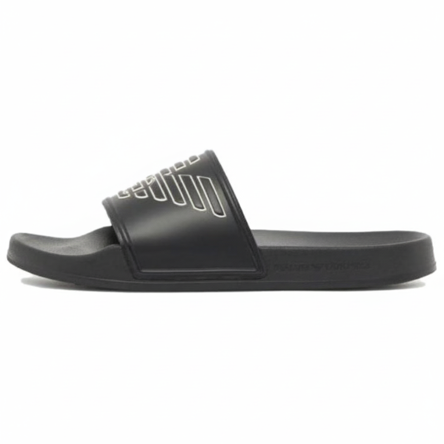 EMPORIO ARMANI Slide Slippers Men's Black
