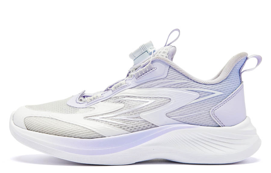 QIAODAN Qingsu 1.0 Light Speed Textile, Synthetic Leather Low top Running Shoes Jordan White Kapok Purple Unisex