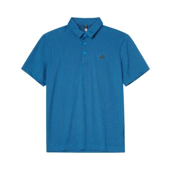 Adidas Adidas Golf Clothing Men's Laser Bright Blue/Black Polo Collar Moderate