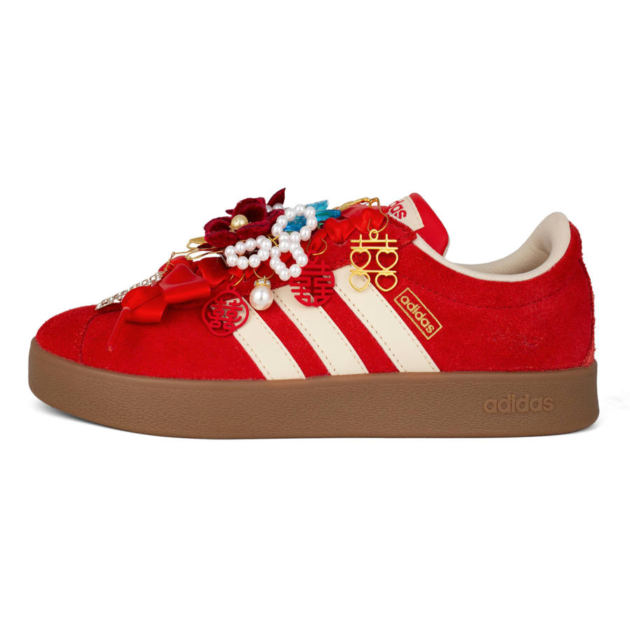 Adidas Adidas Vl Court Classic German Army Trainers Unisex Low Top Red