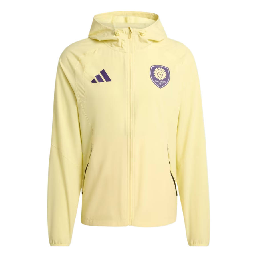 Adidas Adidas Jackets Men's Light Yellow/Dark Purple Hooded Non Detachable Moderate Other