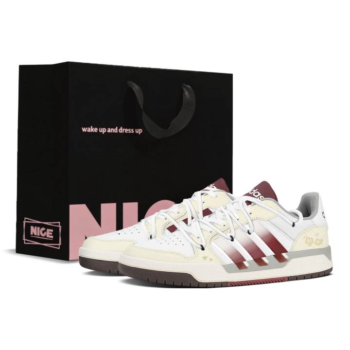 Adidas Adidas ENTRAP Slip Resistant Cushioning Abrasion Resistant Low top Skateboard Shoes Unisex Beige