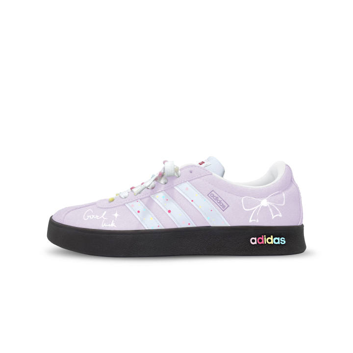 Adidas Adidas Vl Court Classic German Army Trainers Unisex Low Top Taro Purple With Milk White Base