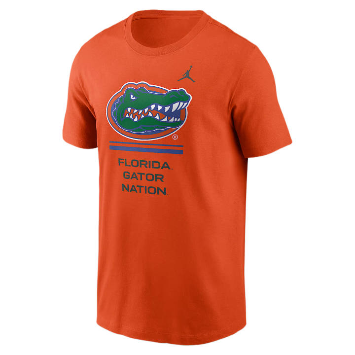 Jordan Jordan Dri FIT T Shirts Men's University Orange Crew Neck Moderate