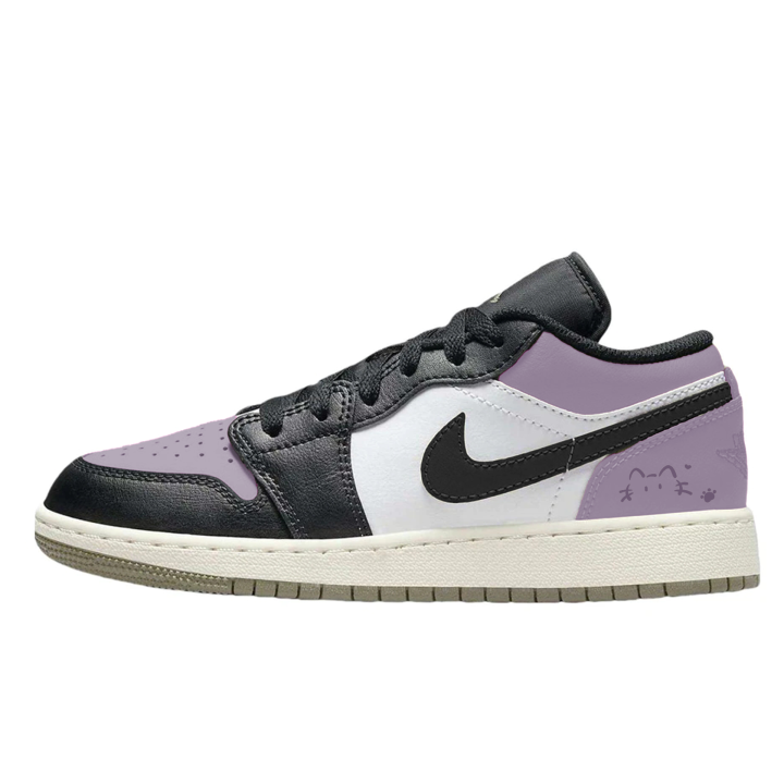 Jordan Jordan Air Jordan 1 Basketball Shoes Unisex Low Top Taro Purple