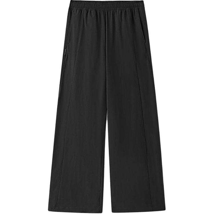 Skechers Knitted Sweatpants Women's Black Moderate Wide Leg Pants