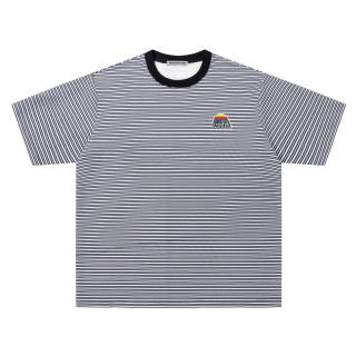 MostwantedLab Classic Rainbow T Shirts Unisex Crew Neck Thin Straight Fit