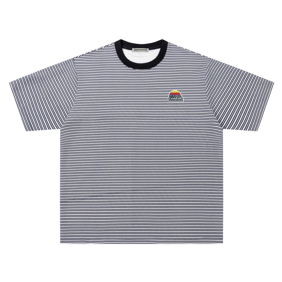 MostwantedLab Classic Rainbow T Shirts Unisex Crew Neck Thin Straight Fit