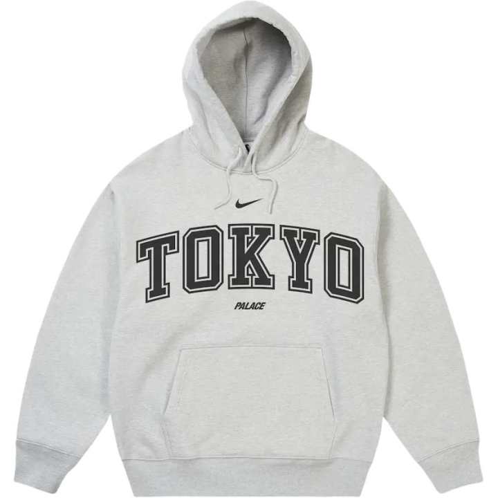 Nike Nike X PALACE Sweatshirts Unisex Gray Hooded Non Detachable Moderate