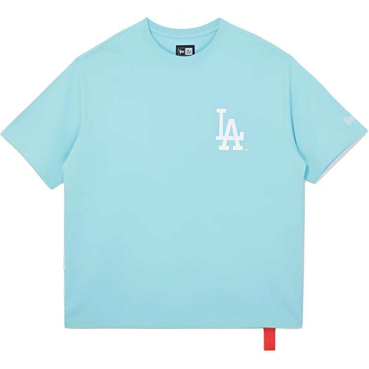 New Era T Shirts Unisex Glacier Blue/Los Angeles Dodgers Crew Neck