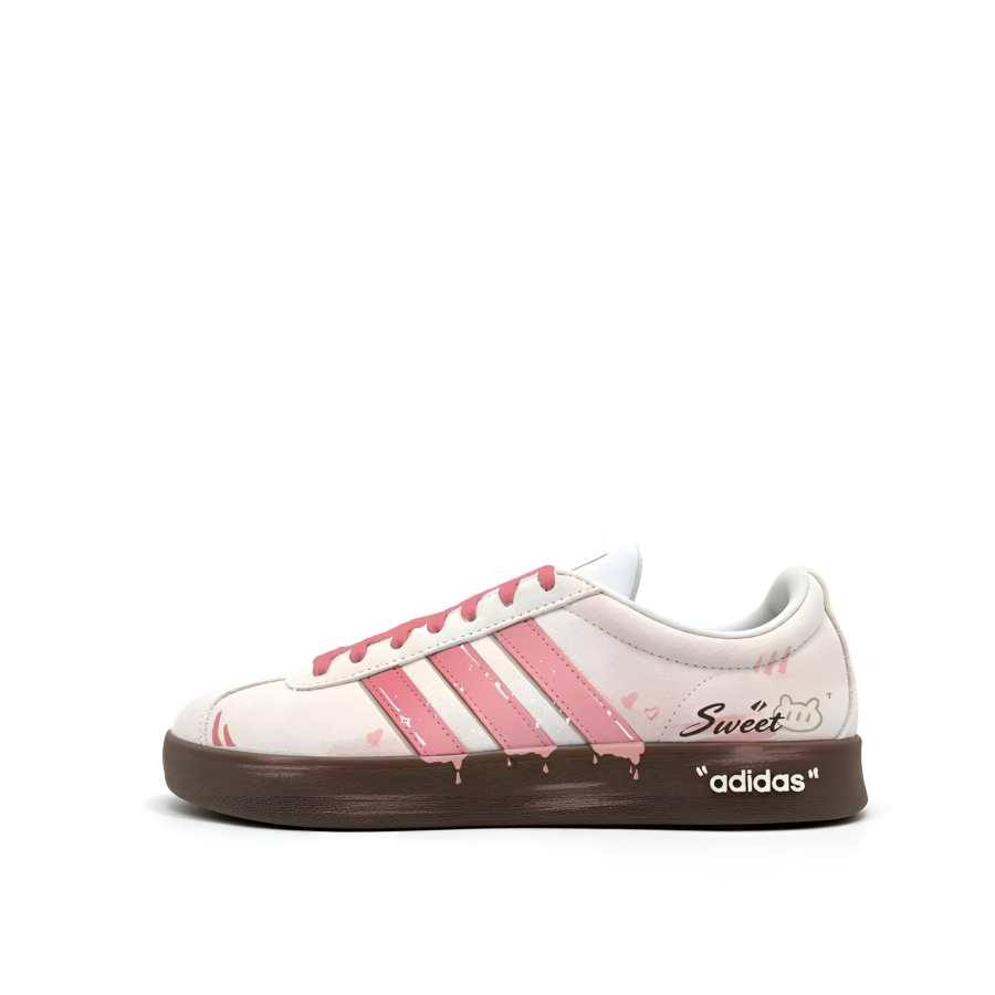Adidas Adidas Vl Court Classic German Army Trainers Unisex Low Top Pink
