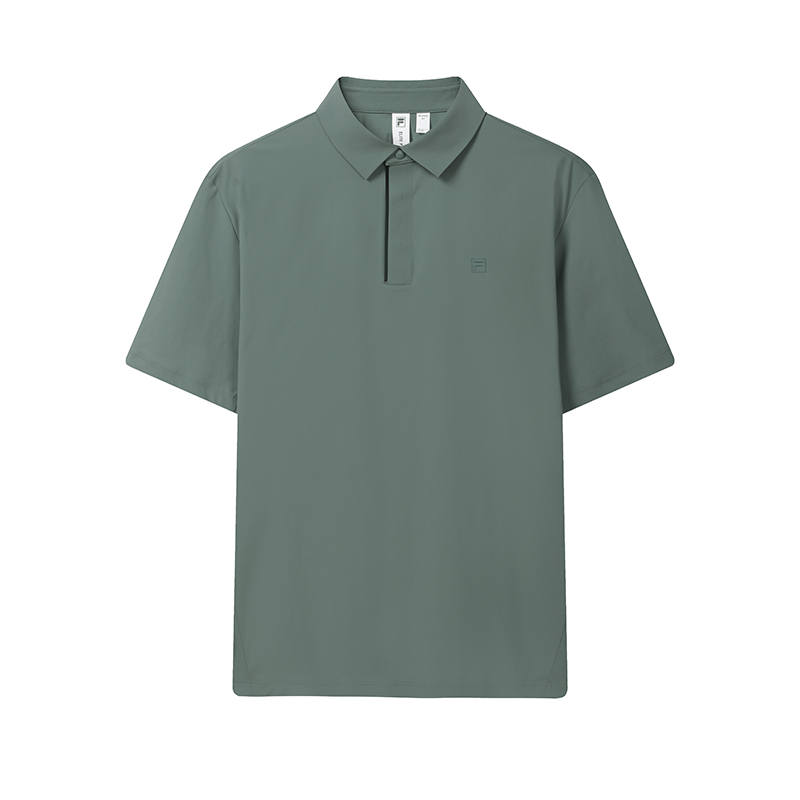 FILA F.C. Polo Shirts Men's Autumn Grass Green Polo Collar Moderate Other