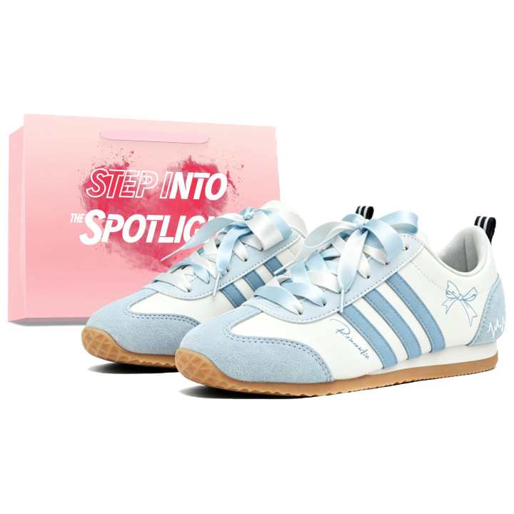 Adidas Adidas VS JOG 2.0 German Army Trainers Unisex Low Top White Blue & Light Brown