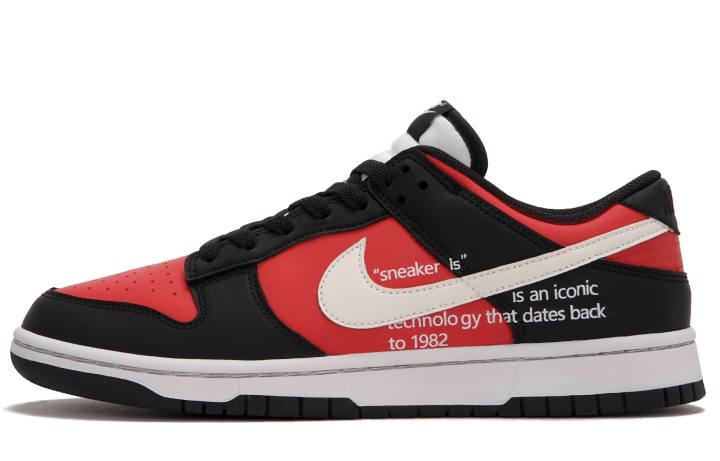 Nike Nike Dunk Skateboard Shoes Unisex Low Top Black White Red